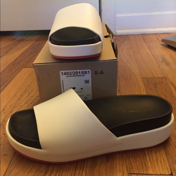 Zara white/black platform slide - Picture 6 of 6